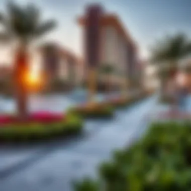 Neighborhood Features Near Al Barsha Surrounding neighborhood features with parks and leisure areas near Al Barsha Boutique Building