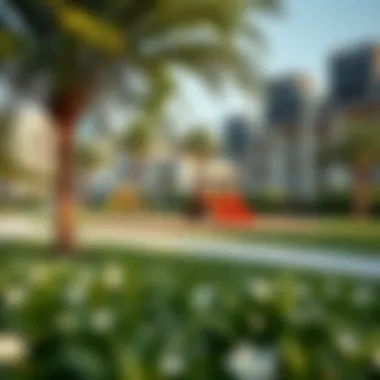 Community park in Al Khail Heights offering recreational spaces.