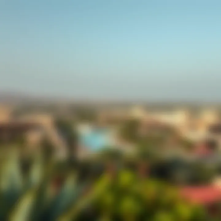 A panoramic view of Al Khawaneej showcasing its blend of nature and modern architecture