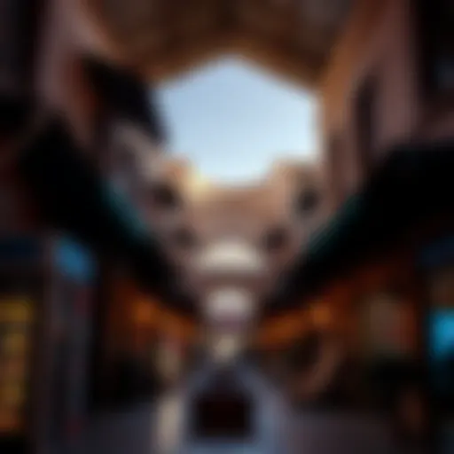 Traditional architecture of Al Seef Market reflecting Dubai's heritage