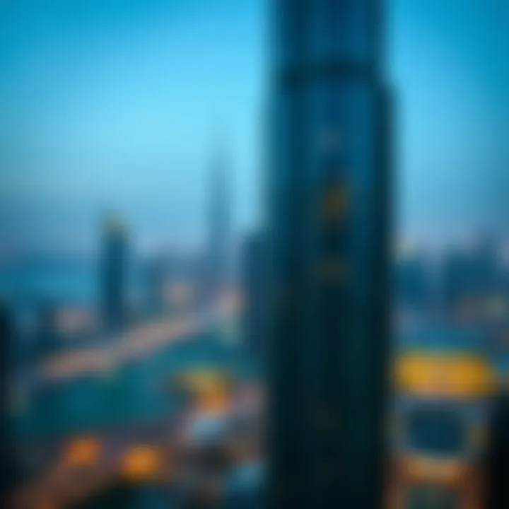 Panoramic Skyline View from Burj Vista Tower 2 Panoramic view of the skyline from Burj Vista Tower 2 balcony