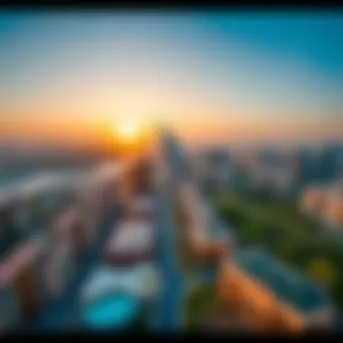 Aerial View of Dubai's Hotel Apartment Neighborhoods Aerial view of Dubai showcasing popular hotel apartment neighborhoods