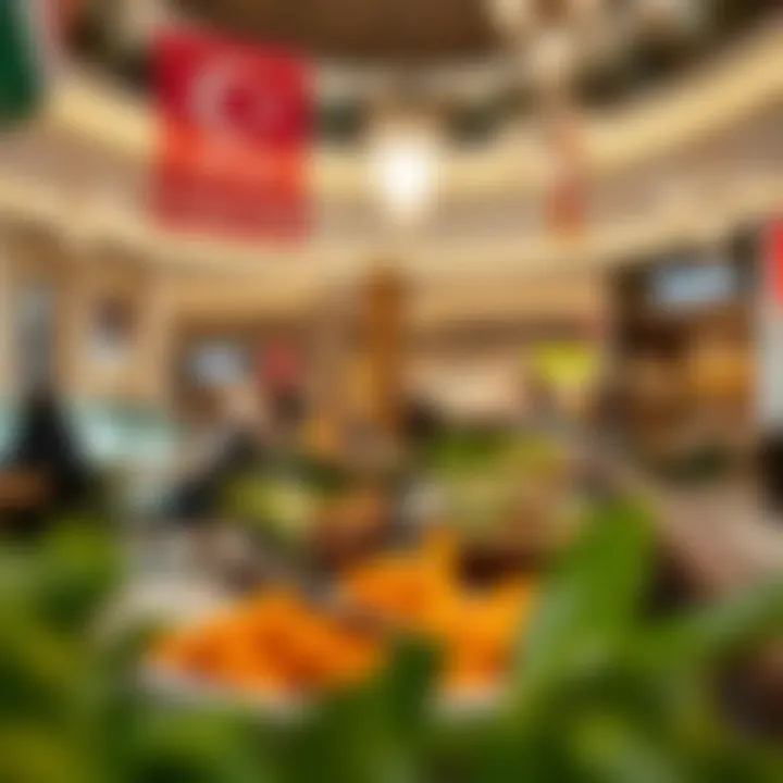 Diverse dining options available at Dubai Mall featuring international cuisine