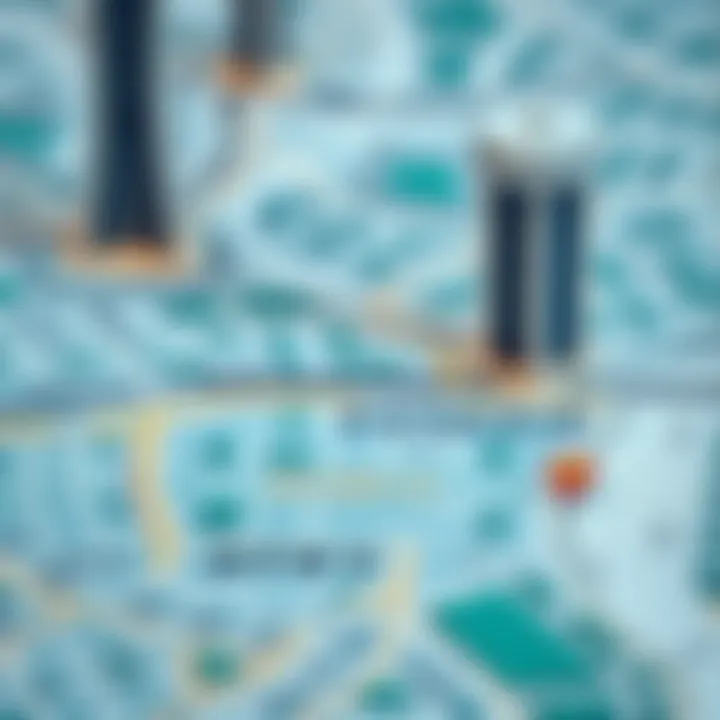 A detailed map highlighting Dubai's key real estate areas