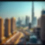Skyline of Dubai showcasing real estate developments