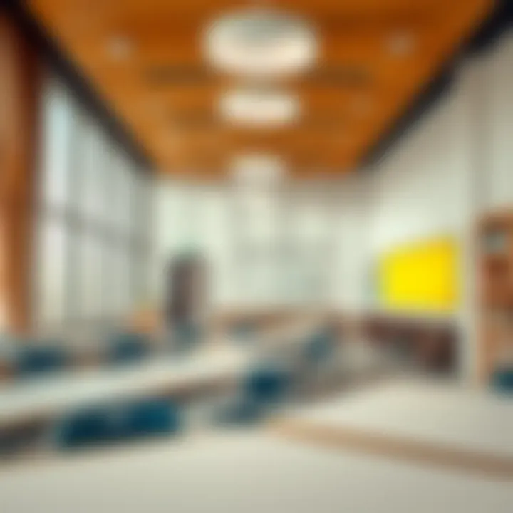 Interior of a modern classroom in Dubai Land school
