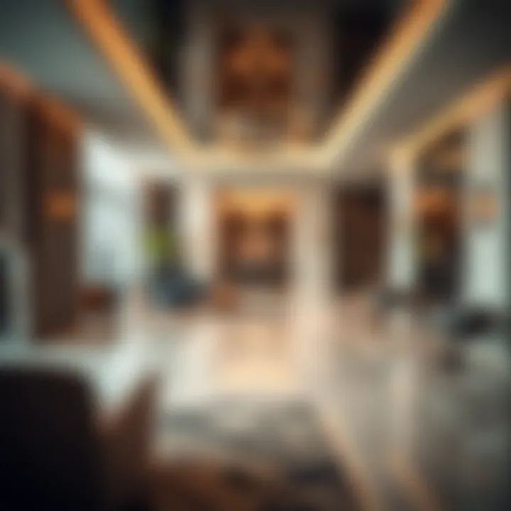 Luxurious Interior Design of Dunya Tower Interior design elements of Dunya Tower highlighting luxury and sophistication