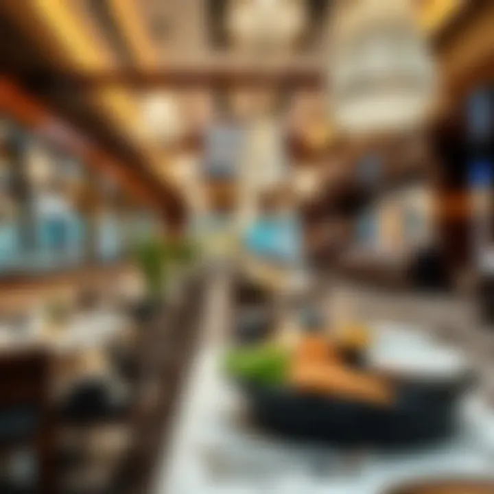 Dining area featuring a variety of international cuisines available in the mall