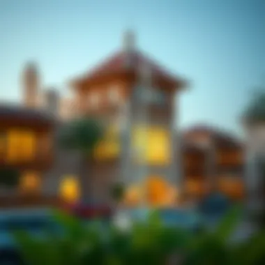 Diverse property types in the European Village, showcasing real estate options for potential buyers