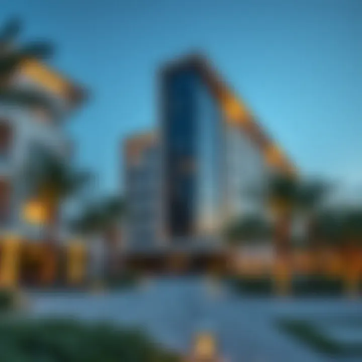 Modern design elements in Al Jaddah Park