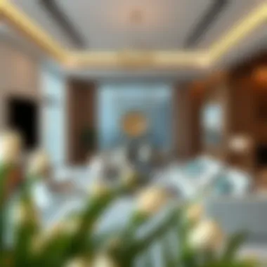 Interior view of a luxurious apartment in Art 9 highlighting spacious living areas