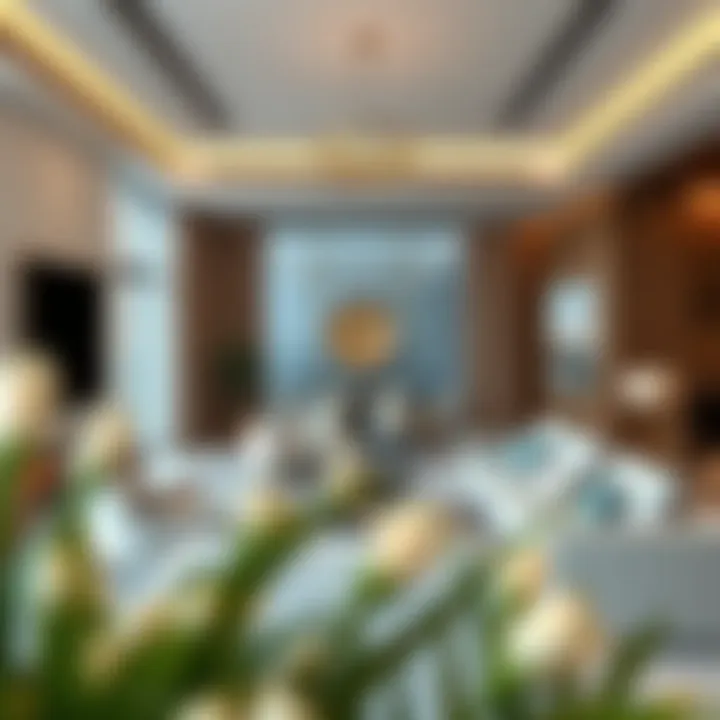 Interior view of a luxurious apartment in Art 9 highlighting spacious living areas