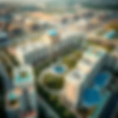 Aerial View of Azizi Development's New Project Aerial view of a new residential project by Azizi Development