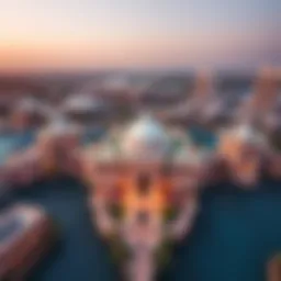 Aerial view of Bab Al Rayan highlighting its architectural features