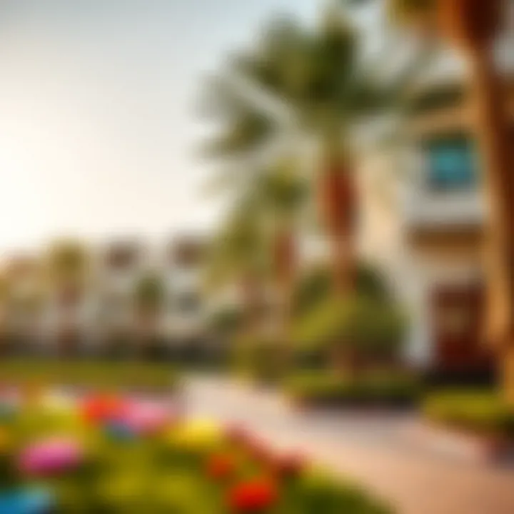 Community amenities including recreational areas and landscaped gardens