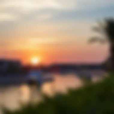 Sunset Over Damac Lagoon Sunset view over the lagoon highlighting the serene lifestyle offered by the development