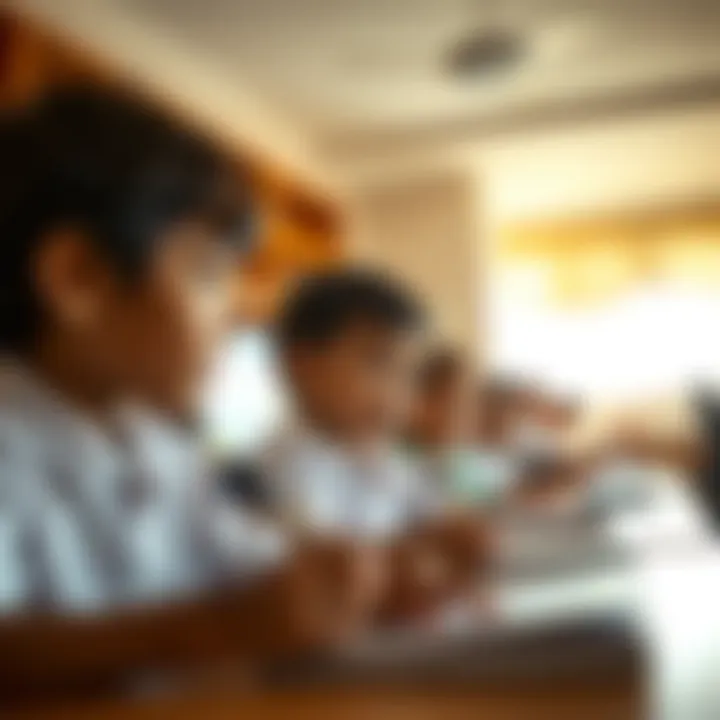 Children engaging in educational activities in a Dubai school