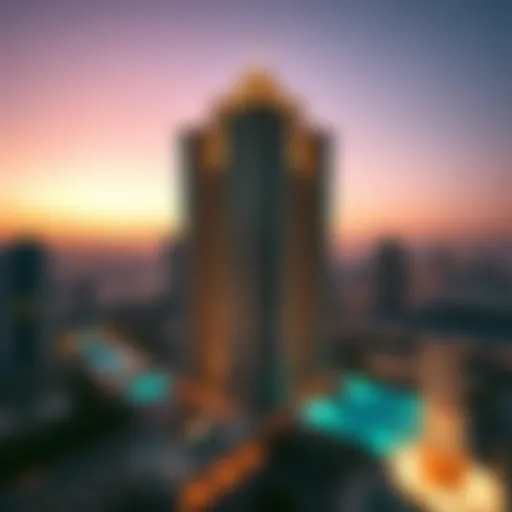 Stunning view of Imperial Residence Tower B at dusk