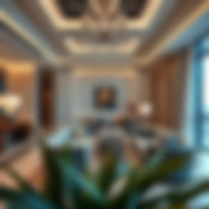 Interior design showcasing modern elegance within the tower