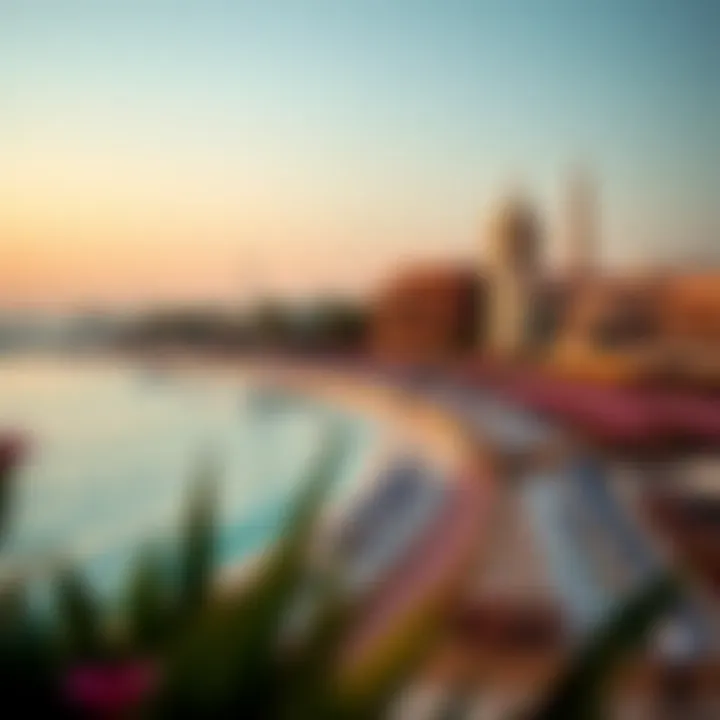 Panoramic View of Lamer Beach A panoramic view of Lamer Beach showcasing the vibrant atmosphere and clear waters