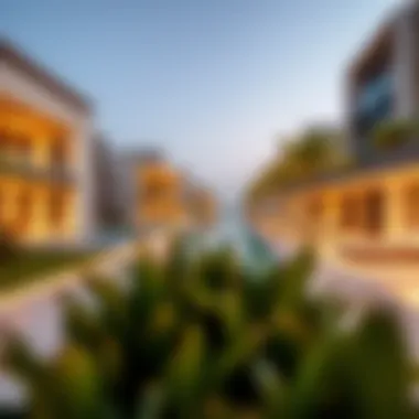 Modern Architectural Marvels in MBR City Luxurious villas in MBR City District One showcasing modern architecture