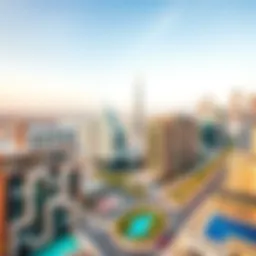 Aerial view showcasing the stunning skyline of Meydan City