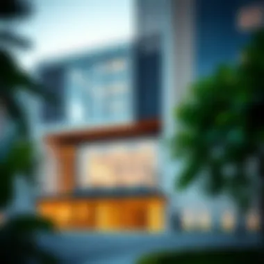 Modern architectural facade of the Nazma Project