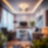 Modern one BHK living room in Al Nahda