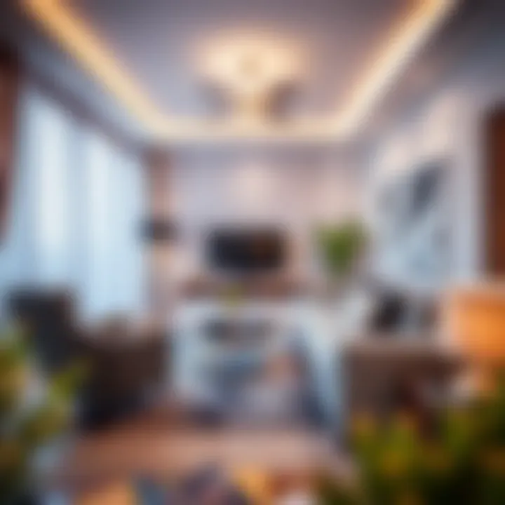 Modern one BHK living room in Al Nahda