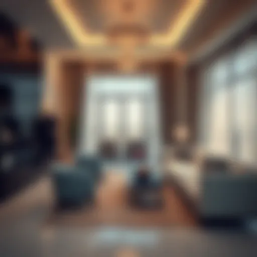 Elegant living space in Al Barsha villa showcasing modern interior design