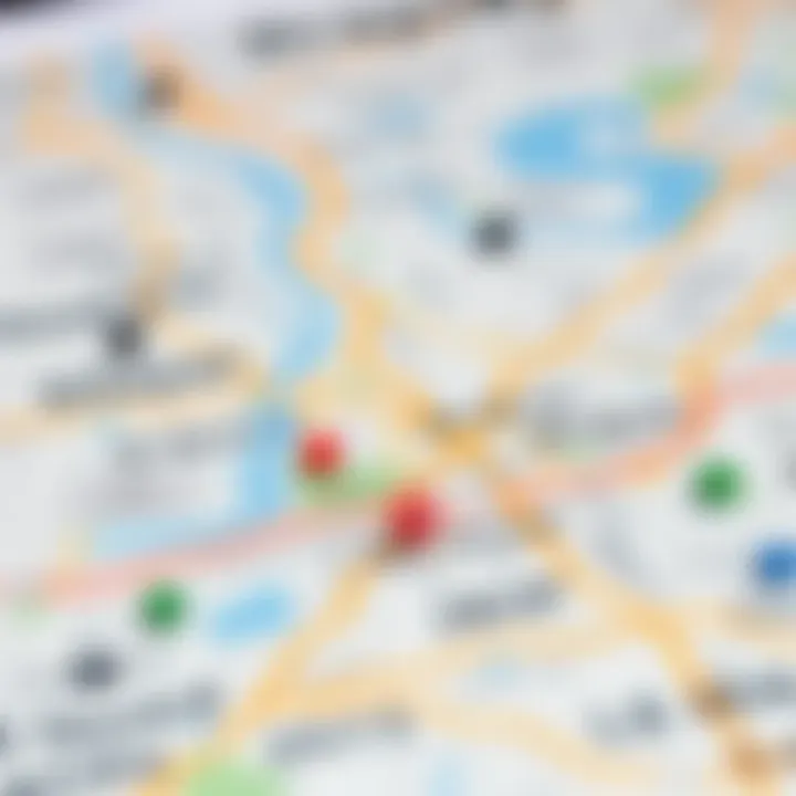 Map highlighting Al Quoz rental locations