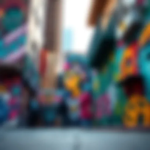 A stunning mural showcasing vibrant colors and artistic expression in Dubai's Art District