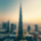 Stunning view of the Rolex Tower in Dubai's skyline