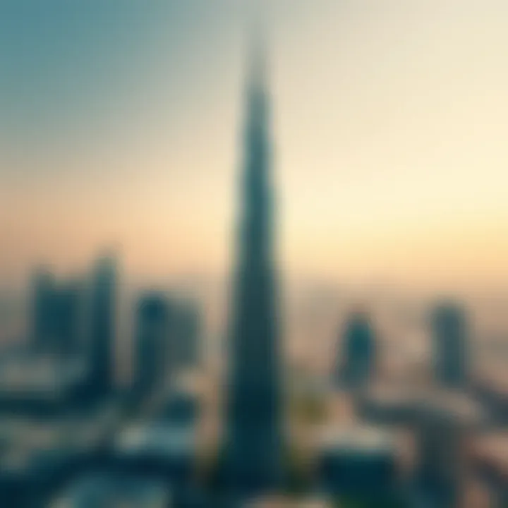 Stunning view of the Rolex Tower in Dubai's skyline