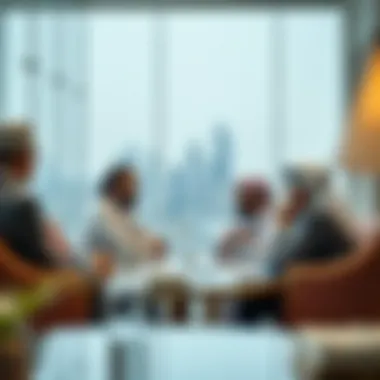 Investors discussing opportunities within Wasl Properties