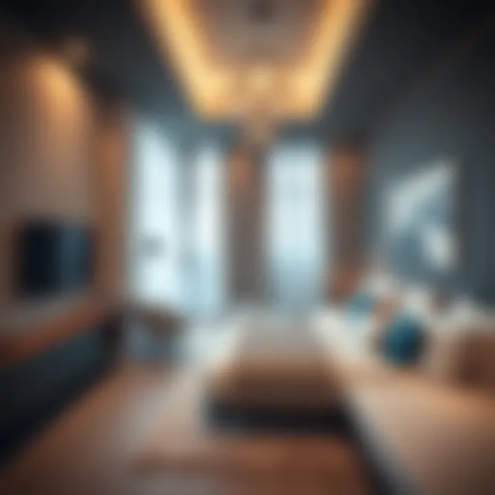 Stylish furnished studio interior