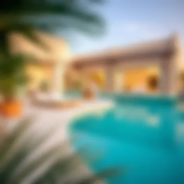Tranquil Outdoor Space with Pool Tranquil outdoor space of a holiday home with a pool in Dubai