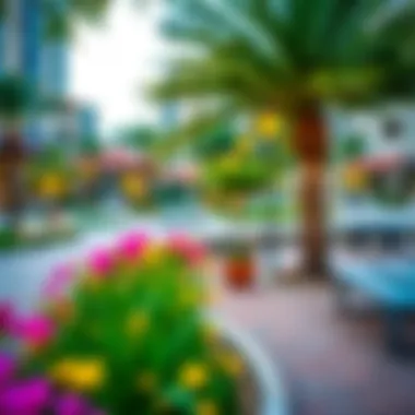 Community amenities in JLT Cluster E including parks and recreational areas