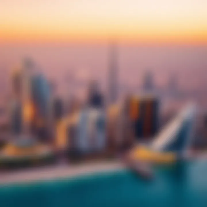 Aerial view of Dubai's skyline showcasing luxury real estate