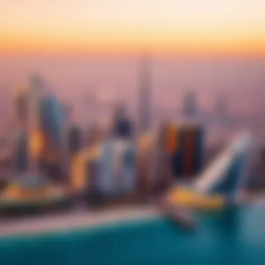 Dubai's Luxurious Skyline Aerial view of Dubai's skyline showcasing luxury real estate