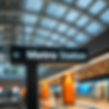 Signage at a Dubai Metro station