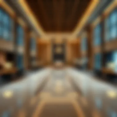 Luxurious lobby interior of Pullman Jumeirah Lakes Towers