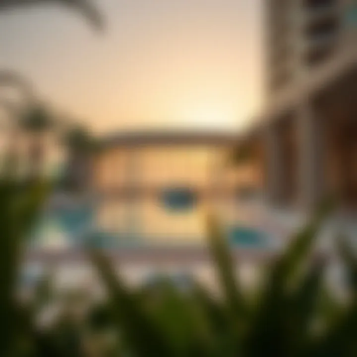 Exclusive amenities including the pool and spa area at Ritz Carlton Residence