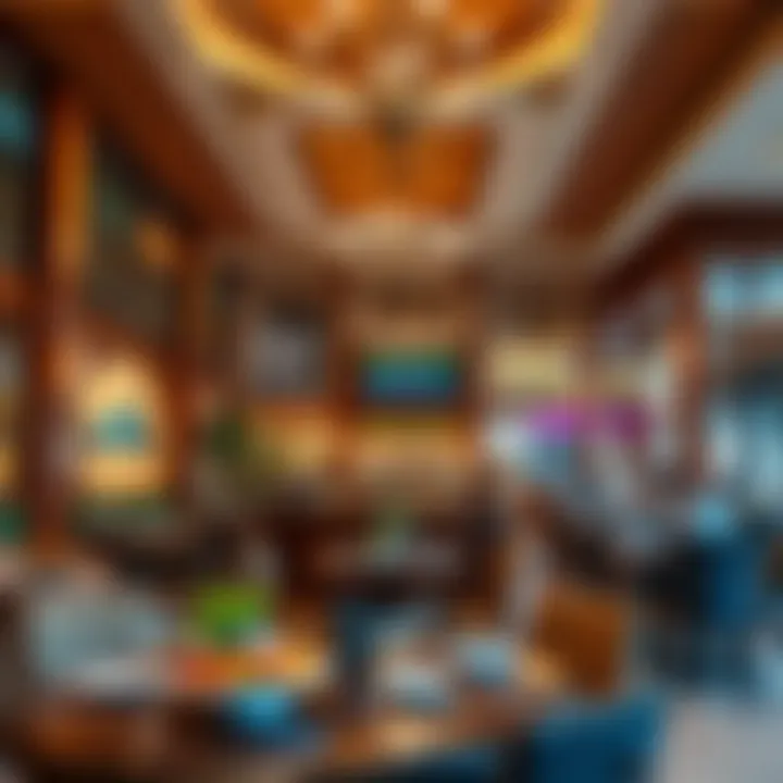 Culinary Delights at Sahara Mall An inviting dining area within Sahara Mall with diverse culinary options