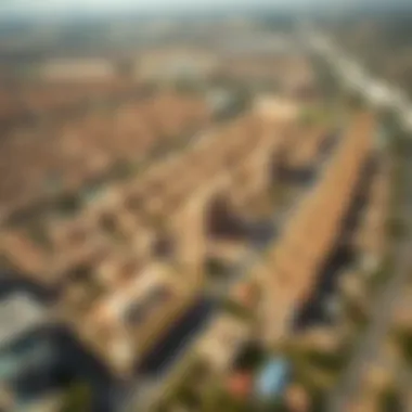 Surrounding Neighborhoods of Sky View Dubai Aerial perspective of the surrounding neighborhoods impacted by Sky View Dubai
