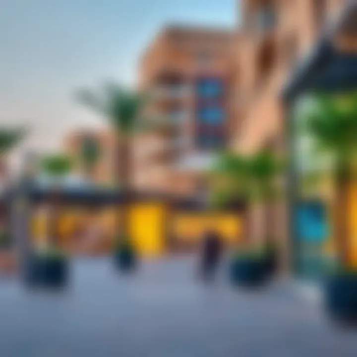Local amenities including parks and shopping areas near The Nook Dubai