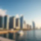 Stunning view of The Pointe's waterfront skyline