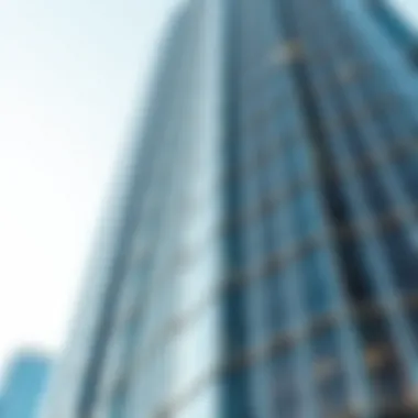 Close-up of the intricate facade of the tallest building in Dubai