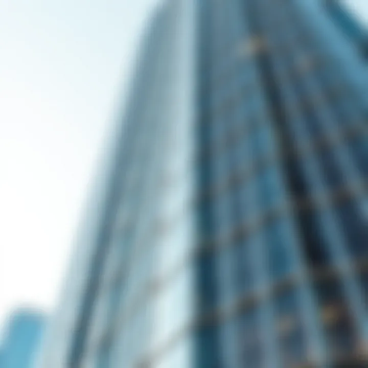 Close-up of the intricate facade of the tallest building in Dubai