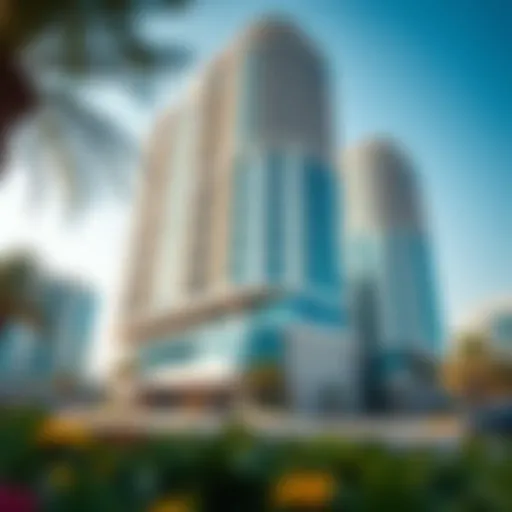 Exterior view showcasing the stunning design of Tiffany Towers